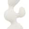18" White Polystone Abstract Curved Shaped Sculpture Décor